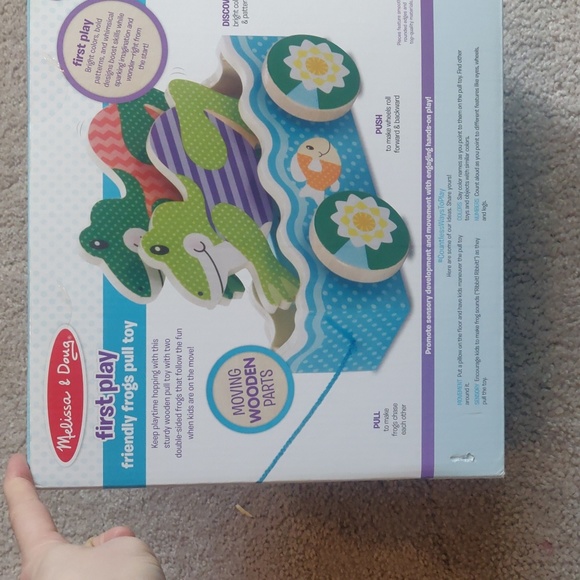 Melissa and Doug First Play - Friendly Frogs Pull Toy - New In Box - Picture 6 of 8